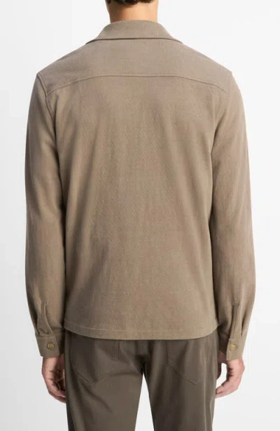 Vince Sueded Jersey Button Front Shirt