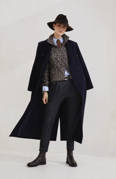 Brunello Cucinelli Equestrian Trousers In Blue