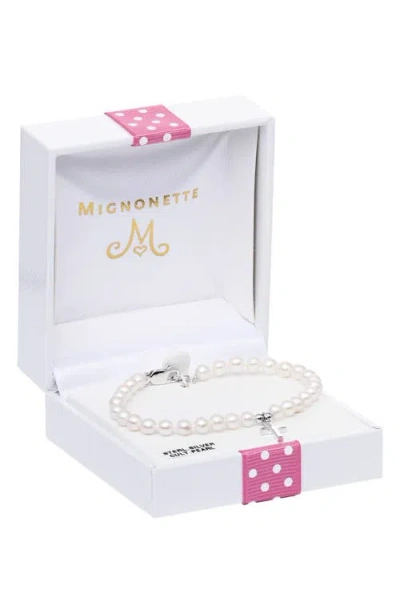 Mignonette Kids' Cross Charm Cultured Pearl Bracelet