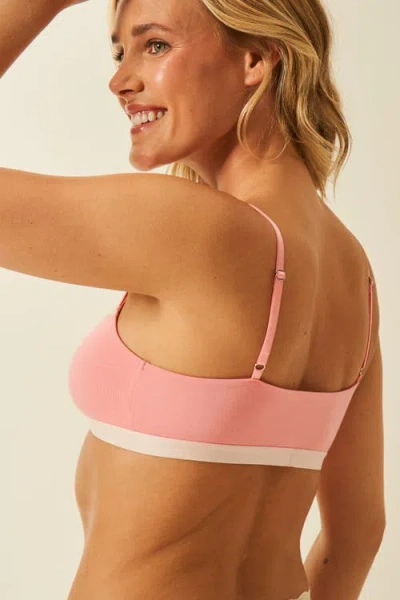 Stripe & Stare The Lace Square & Original Knicker Set In Pink