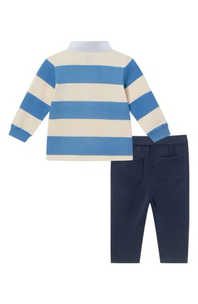 Andy & Evan Baby Boy's 2-piece Rugby Polo & Pique Pants Set In Blue