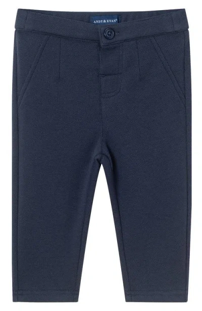 Andy & Evan Baby Boy's 2-piece Rugby Polo & Pique Pants Set In Blue