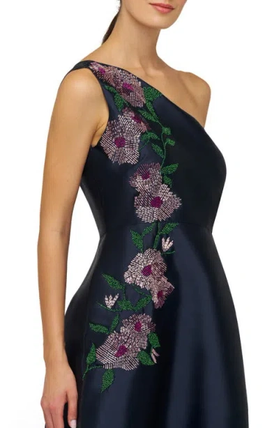 Kay Unger Giada Beaded One-shoulder Gown
