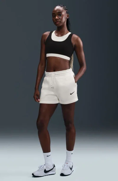 Nike Sportswear Phoenix Fleece Mid-rise 4-inch Shorts In Neutral