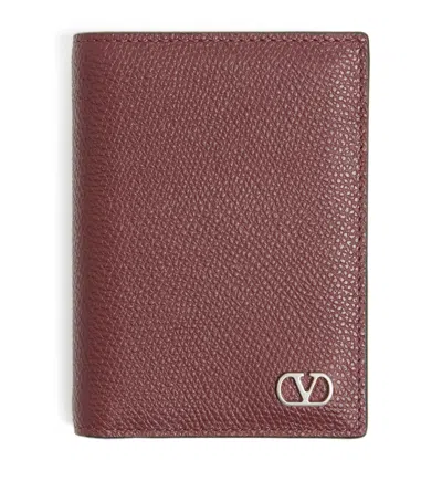 Valentino Leather Vlogo Card Holder