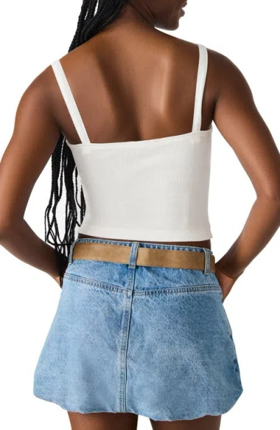 Steve Madden Luana Contrast Tank In White