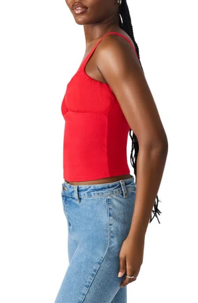 Steve Madden Luana Contrast Tank In Red