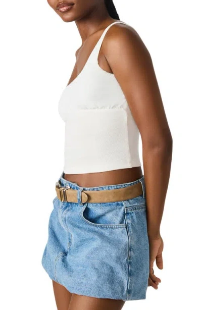 Steve Madden Luana Contrast Tank In White