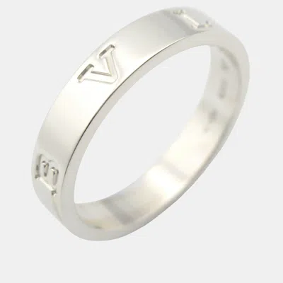 Pre-owned Bvlgari B.zero1 18k White Gold Band Ring Eu 54