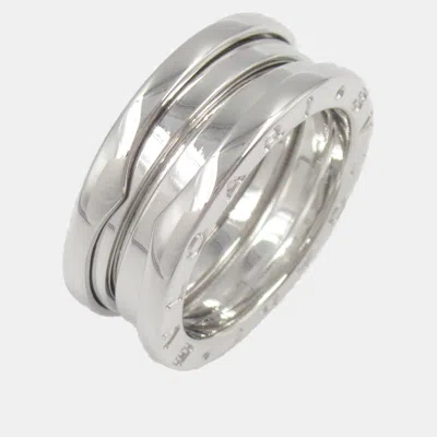 Pre-owned Bvlgari 18k White Gold B-zero1 Ring Eu 52