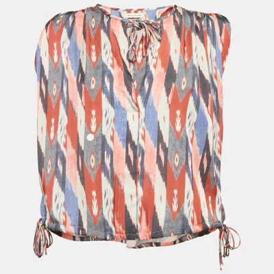 Pre-owned Isabel Marant Étoile Satin Print Sleeveless Top M