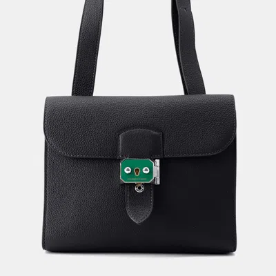 Pre-owned Hermes Sac Adepesh Caban Togo Leather Size 21