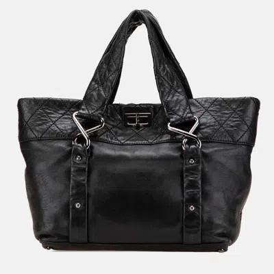 Pre-owned Chanel Black Small Reissue Lambskin 8 Knots Tote