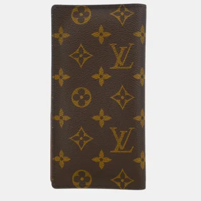 Pre-owned Louis Vuitton Monogram Porte Valeurs Cartes Credit Wallet