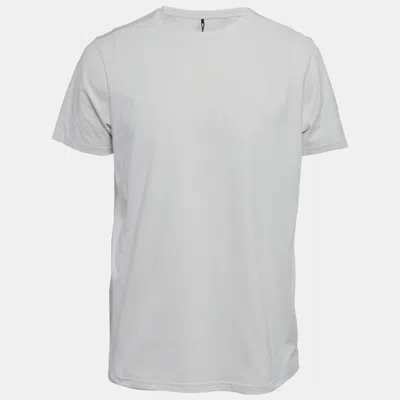 Pre-owned Born Living Yoga White Chalk Logo Print Jersey T-shirt M