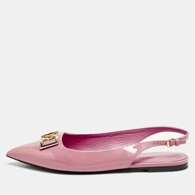 Pre-owned Louis Vuitton Pink Patent Leather Insider Slingback Flats Size 39