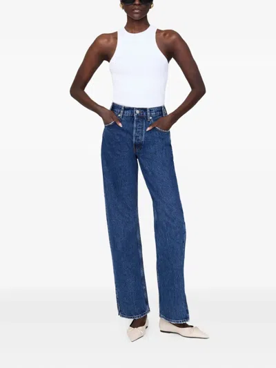 Anine Bing Denim Straight-leg Jeans In Blue