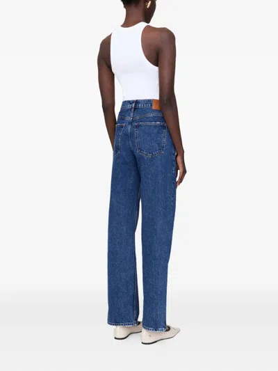 Anine Bing Denim Straight-leg Jeans In Blue