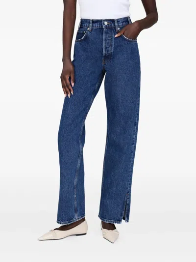 Anine Bing Denim Straight-leg Jeans In Blue