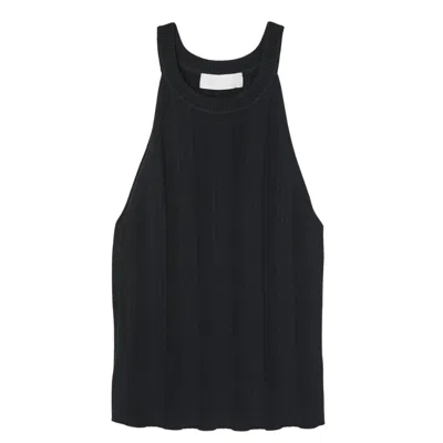 Moussy Braid Delta Tank Top In Black In Black