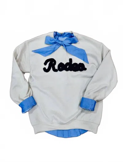 Bling A Gogo Rodeo Sweatshirt In Beige