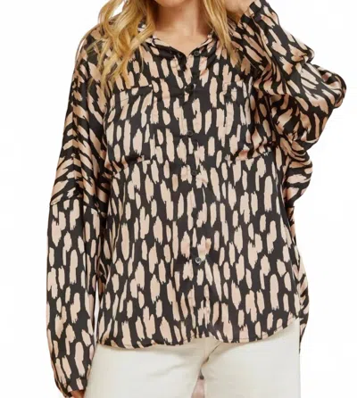 Andree By Unit Natasha Tunic Top In Black Mocha