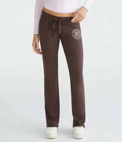 Aéropostale 87 Crest Fit & Flare Sweatpants In Brown