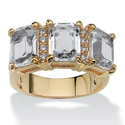 Palm Beach Jewelry Birthstone And Cz Gold-plated Ring