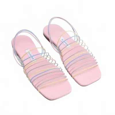 Sleeper Women's Macaroni Strappy Sandals In Pastel Pink
