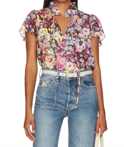 Amanda Uprichard Vittoria Blouse In Zahra Fleur In Multi