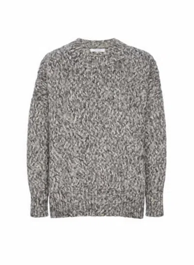 Frame Women's Marl Round Neck Sweater In Black Multi In Gray
