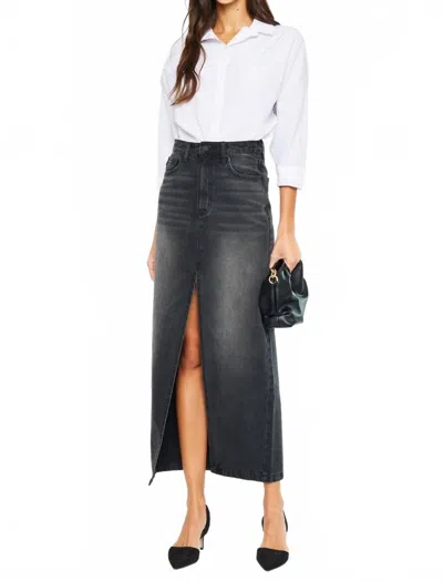 Kancan Outlaw Maxi Skirt In Midnight In Black