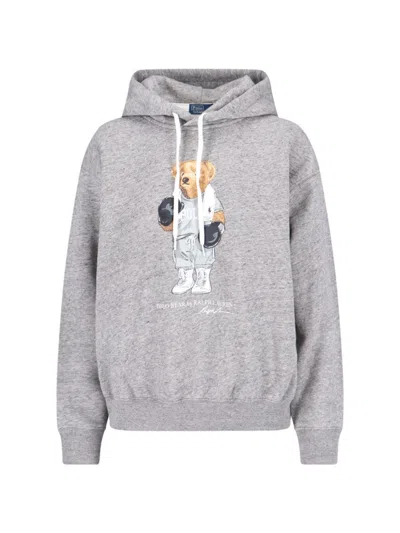 Polo Ralph Lauren Relaxed Fit Knit Sweatshirt With Playful Bear Graphic