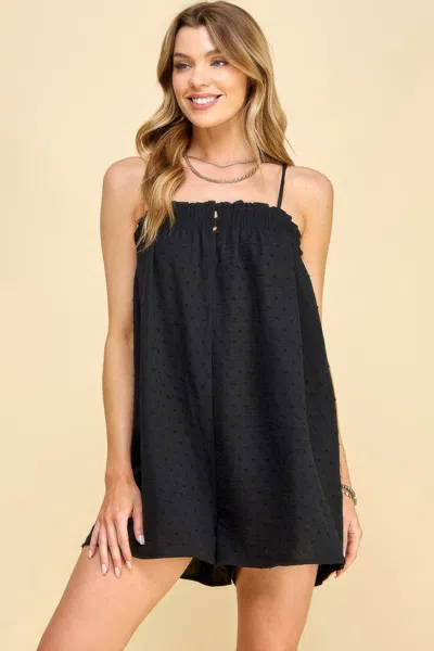 Fashnzfab Swiss Dot Woven Romper