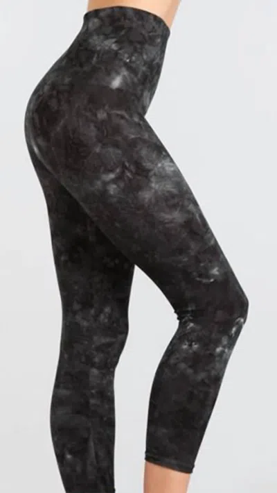 M.rena Tie Dye Leggings In Black/grey
