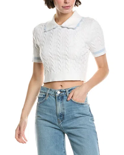 Meiven Knit Polo Shirt In White