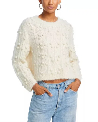 Frame Popcorn Knit Pullover In Cream In White