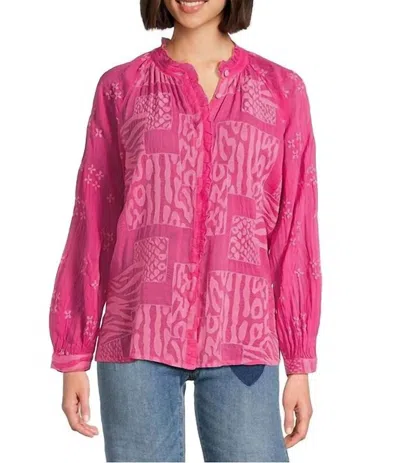 Johnny Was Molli Blouse Jaga In Magenta In Pink