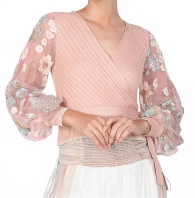 Blank Women's Clarisa With Sleeve Detail Top In Blush Pearl