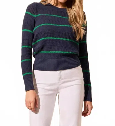 Tribal Crew Neck Sweater In Navy In Blue