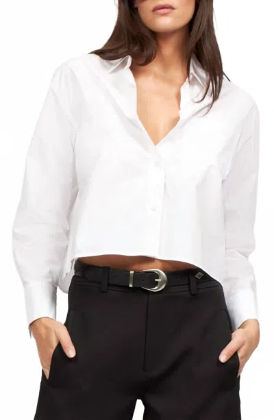 Equipment Rayne Collared Long Sleeve Blouse In White In White