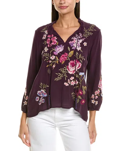 Johnny Was Field Silk Blouse