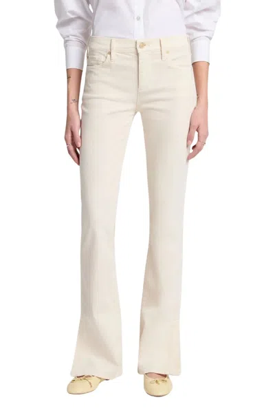 7 For All Mankind Logo-patch Bootcut Trousers In White