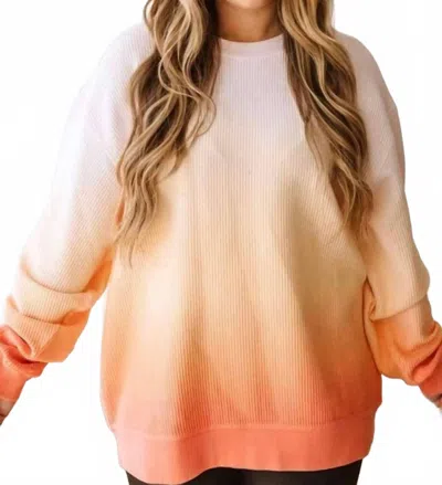 Moon Ryder Ombre Corded Sweatshirt In Southern Sunset