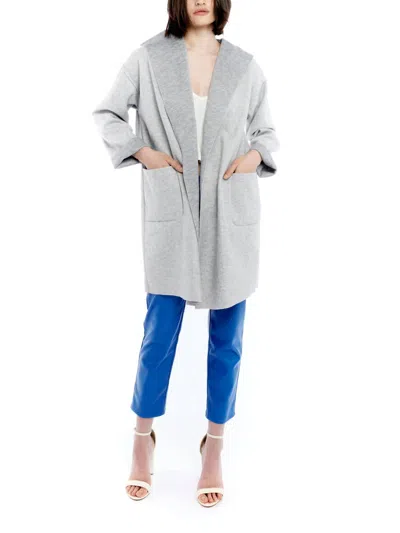 Lblc The Label Vanessa Hooded Cardigan In Heather Grey In Gray
