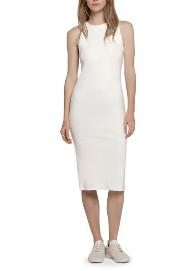 Current Elliott Ava Round Neck Sleeveless Dress In White In White