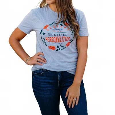 Southern Bliss Multiple Personalities Top In Light Grey