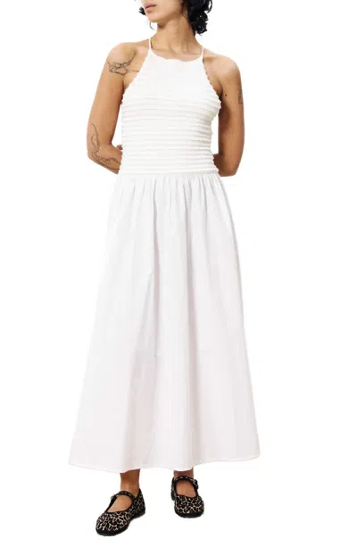 Frnch Isilda Mixed Media Halter Neck Cotton Dress