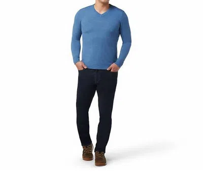 Smartwool Sparwood V-neck Sweater In Blue Horizon Heather In Blue