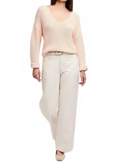 Gentle Fawn Spencer V-neck Knit Sweater In Rosewater In Pink